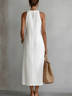 GRETA | VESTIDO LINO BLANCO