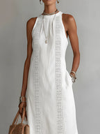 GRETA | VESTIDO LINO BLANCO