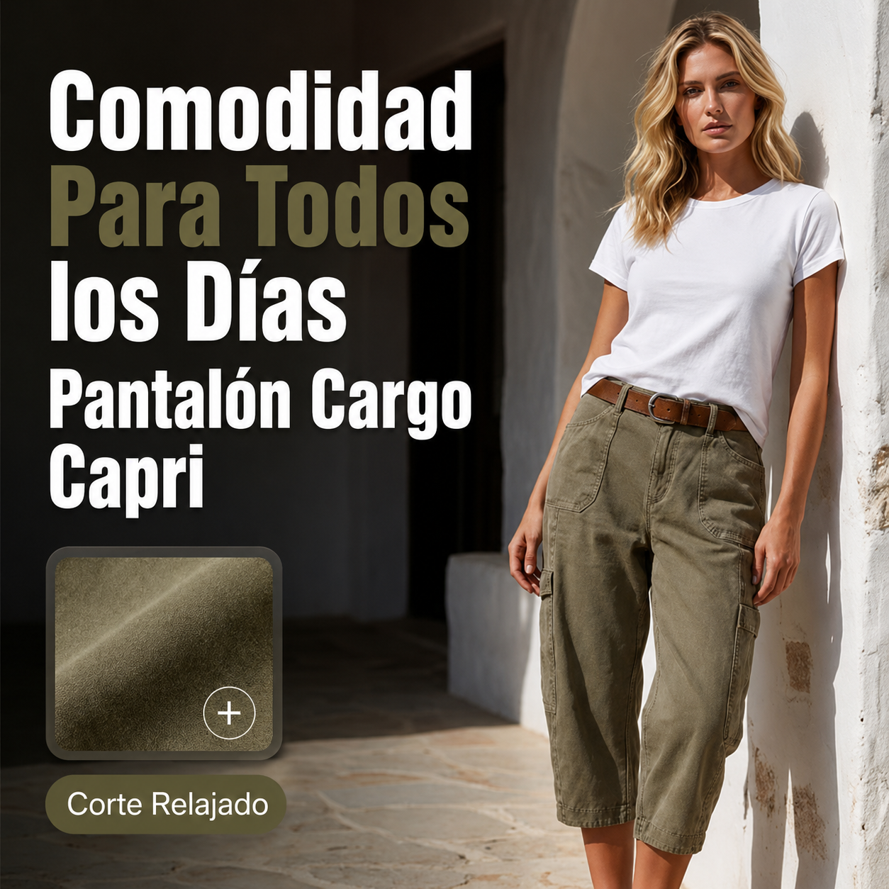 −50% por tiempo limitado⏰👖PANTALÓN CARGO CAPRI PARA MUJER | CÓMODO Y VERSÁTIL CON MÚLTIPLES BOLSILLOS