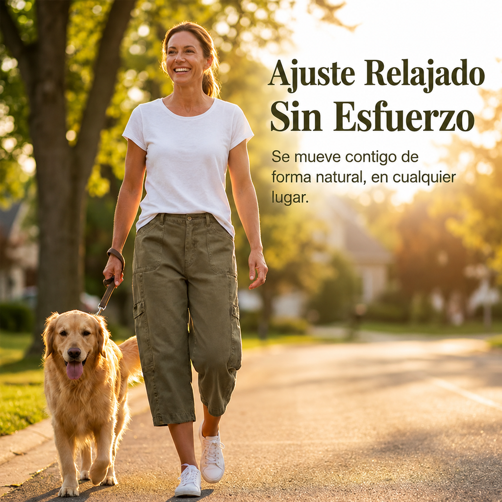 −50% por tiempo limitado⏰👖PANTALÓN CARGO CAPRI PARA MUJER | CÓMODO Y VERSÁTIL CON MÚLTIPLES BOLSILLOS