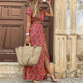Noelia | Vestido largo bohemio fluido con cinturón